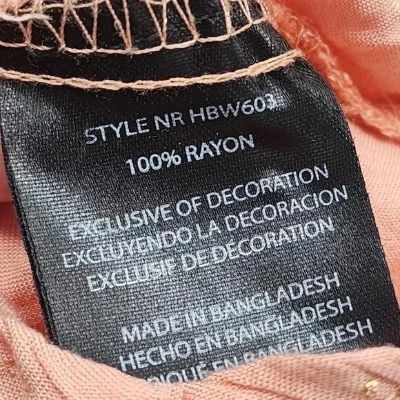 Harve Benard Boat neck Ruffle Short sleeve Pattern Blouse L - Picture 7 of 8